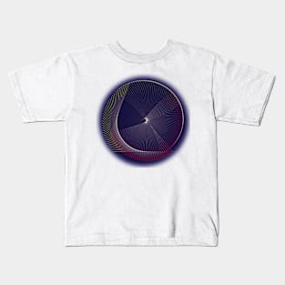 Blue Minimal sky  sun lineart pattern Kids T-Shirt